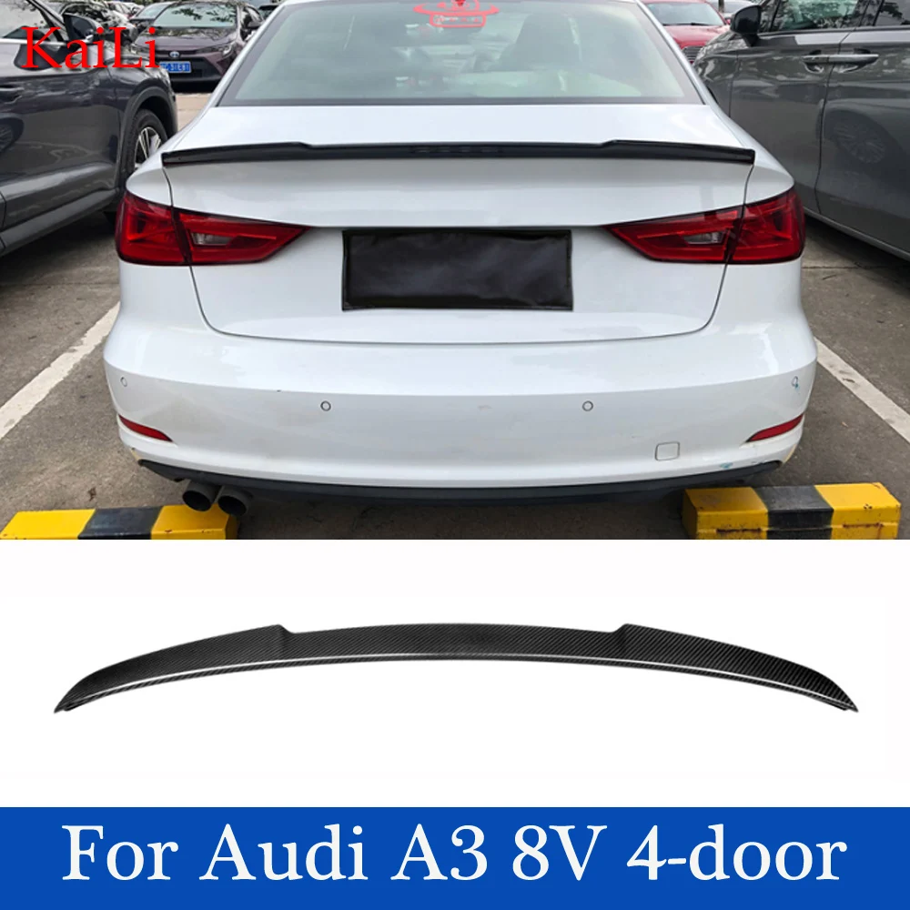 

Сухое углеродное заднее крыло багажника для Audi A3 8V 4-дверного 2013-2020