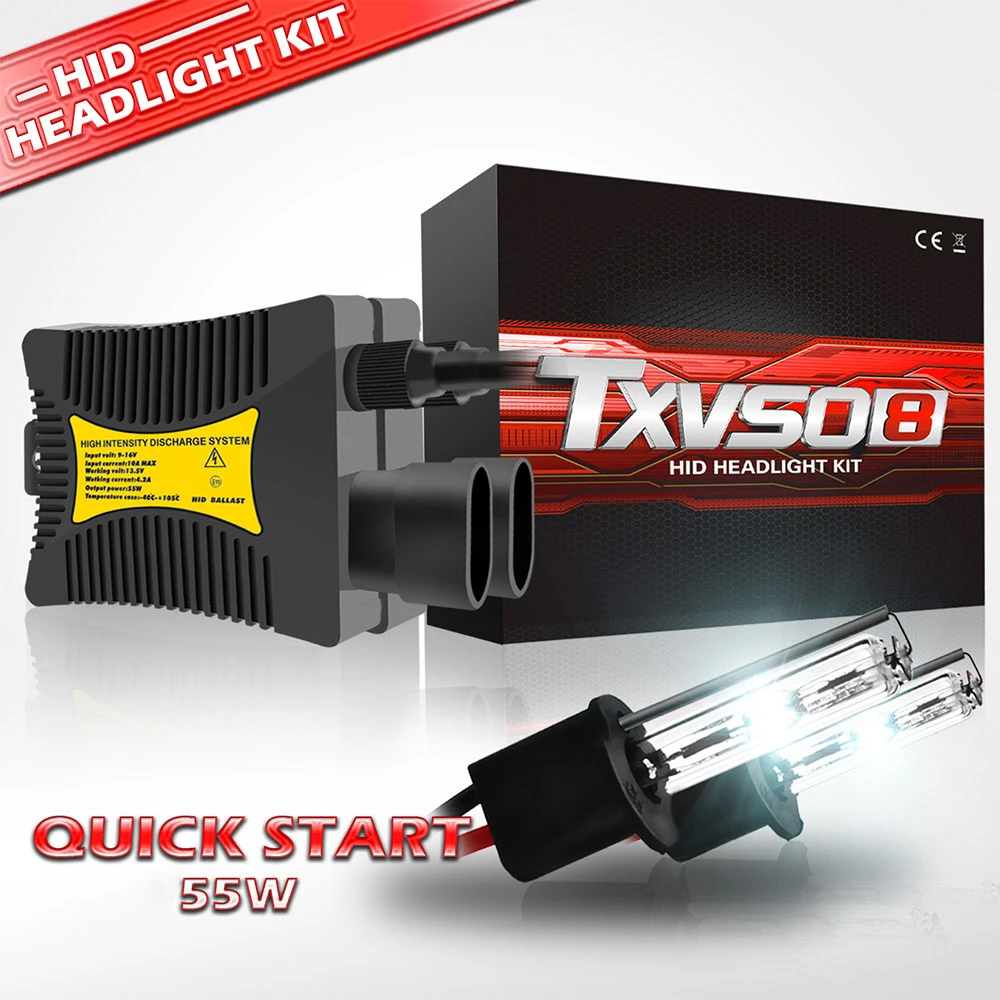 

TXVSO8 Headlights Bulbs Universal H3 Xenon Kit 12V Car 55W H3 HID Lamps 3000K 4300K 5000K 6000K 8000K 10000K 12000K Lights