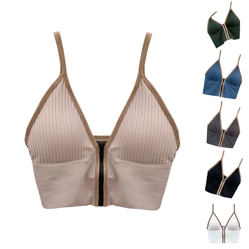 

Women Yoga Striped Crop Tops Slim Fit Strap Tanke Top Women Built In Bra Off Shoulder Sleeveless Versatile Camisole