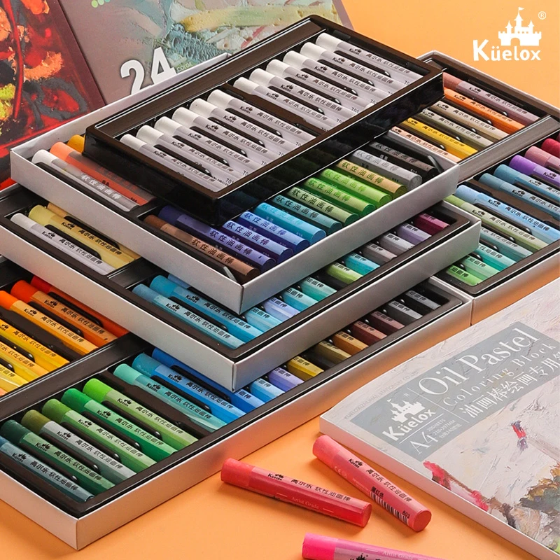 

Set Colors Oil Macaron Supplies Pastel Beginners Art Charcoal Sticks Kids Crayon For Artist Soft 24/36/48 Morandi Student Kuelox