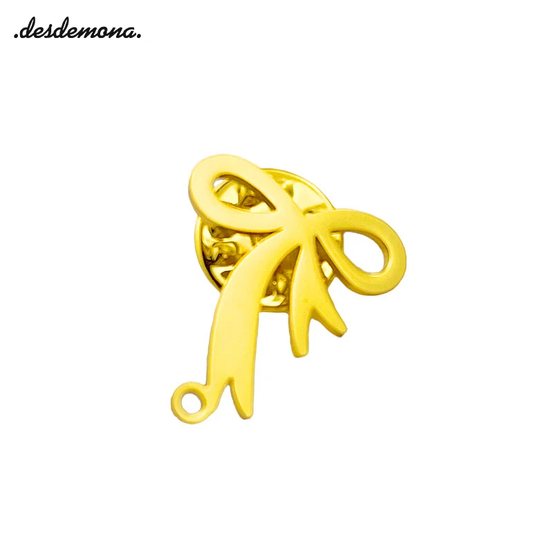 

Fashion Bow Brooch Stainless Steel Silver Gold Rose Color Fabric Cloth Art Luxury Wedding Dress Pins And Brooches Gift ForWomen
