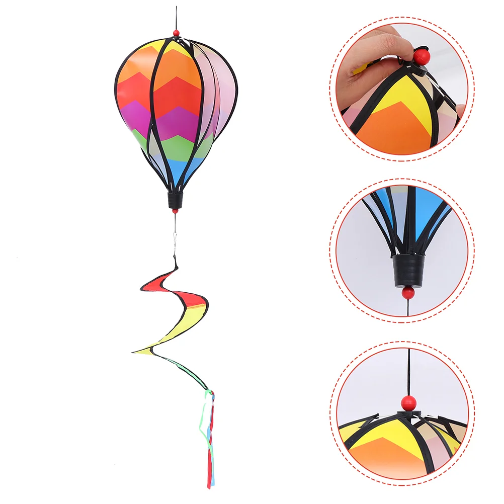 

3pcs Hot Air Balloon Wind Spinners Rotating Windmill Yard Garden Decorations