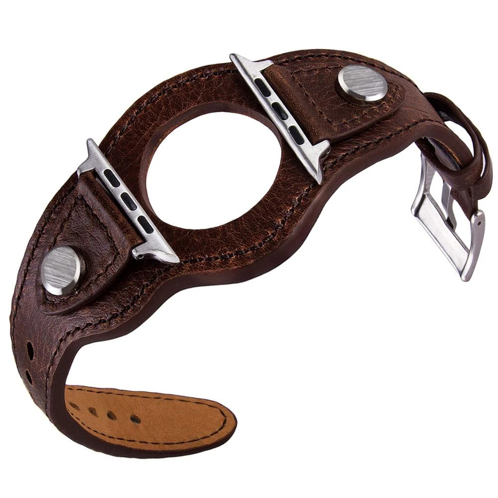 

Leather Strap for Apple Watch Band 44 mm 49mm 38mm 42mm 40mm 45mm 41mm high-quality watchband for correa iwatch ultra 8 7 6 5 4