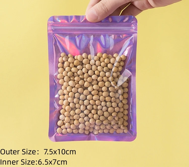 Голографические пакеты для хранения украшений 50 шт