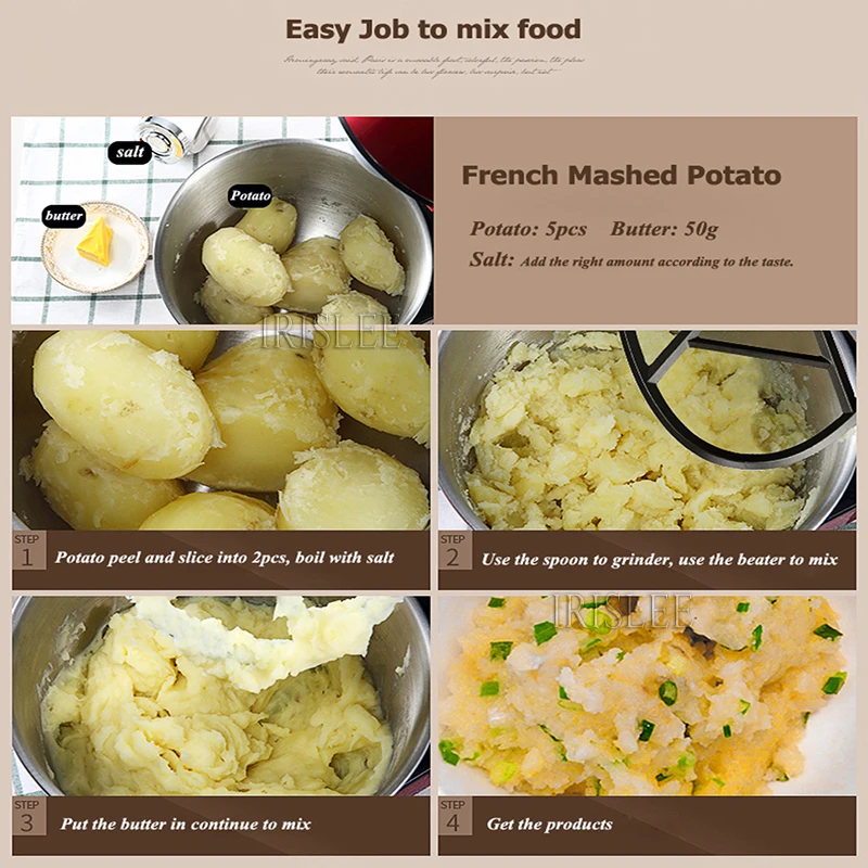 Кухонный миксер IRISLEE блендер тихий мотор венчик для кремовых яиц тестомес