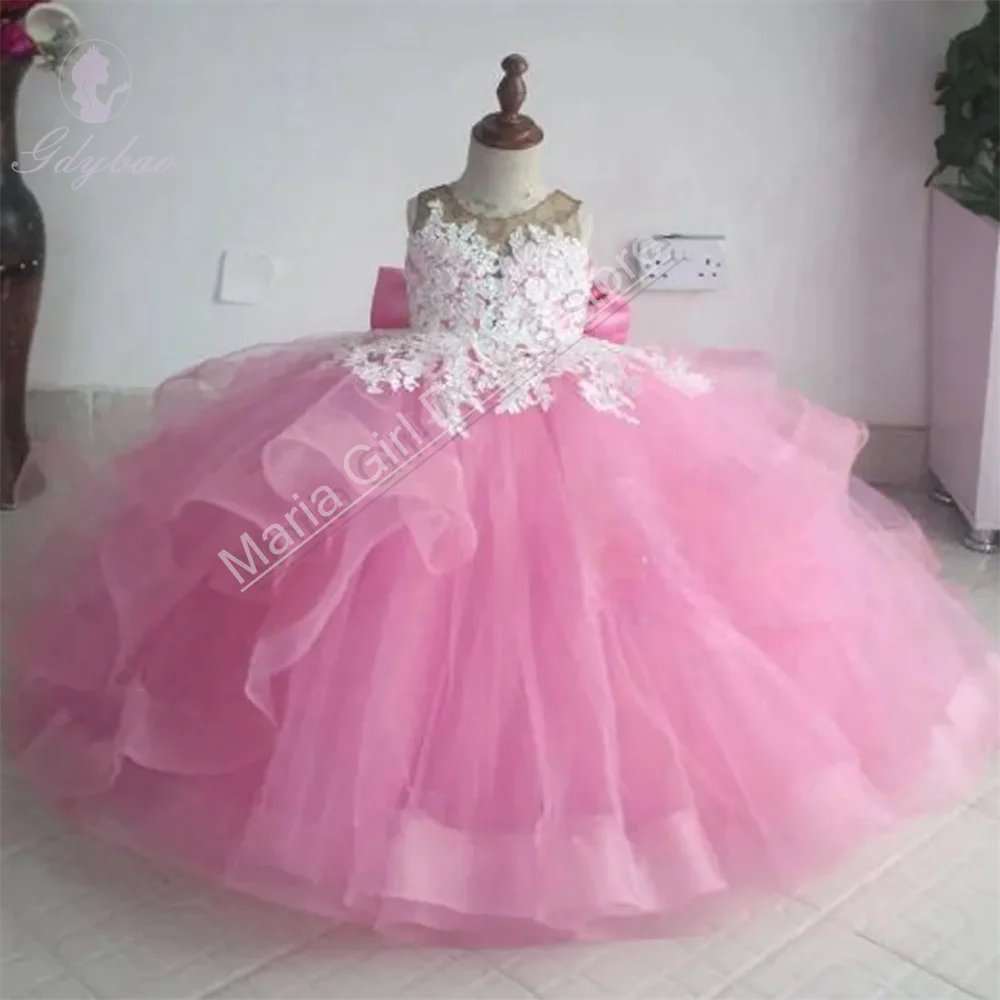 Одежда для девочек белое кружевное платье с аппликацией Fisk Tudor цветочным узором