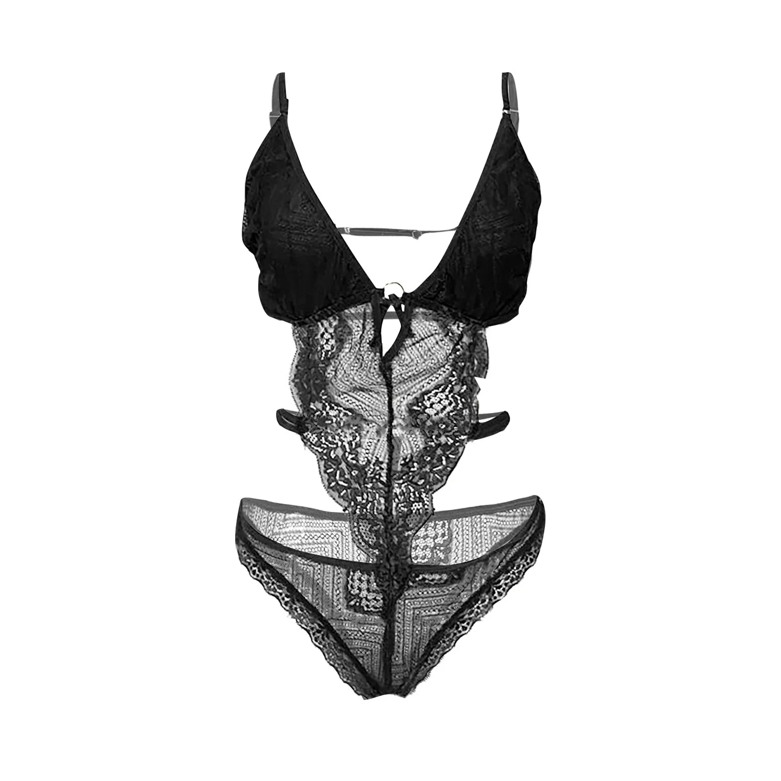 Нижнее Белье для секса 18 цельное Женское кружевное Сексуальное пижама с глубоким