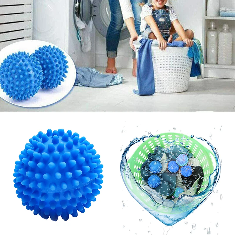 

Blue PVC Reusable Dryer Balls Laundry Ball Washing Drying Fabric Softener Ball for Home Clothes Cleaning Accessories Tools