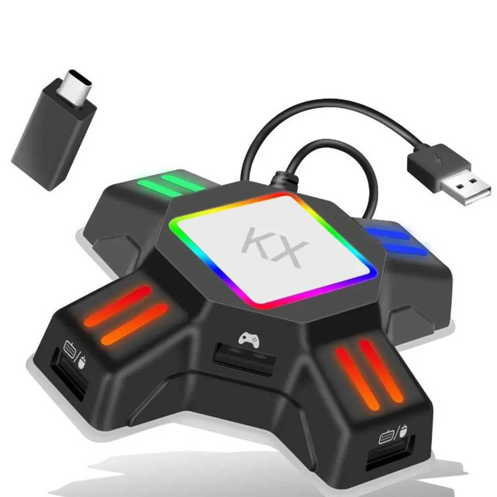 

For PS4 Controller Keyboard Mouse Adapter KX USB Gamepad Adapter Converter for Xbox One Nintendo Switch for Playstation 4 Pro P3