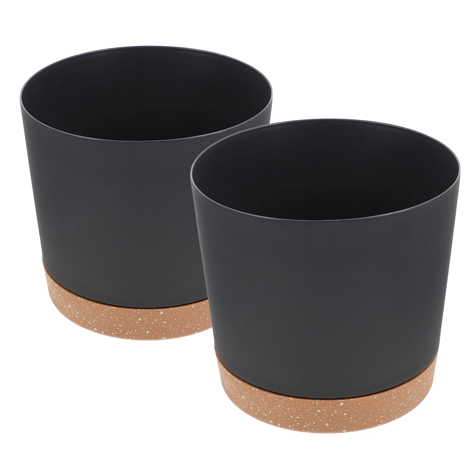 

2pcs Removable Base Planters Modern Decorative Flowerpots for Indoor Plants