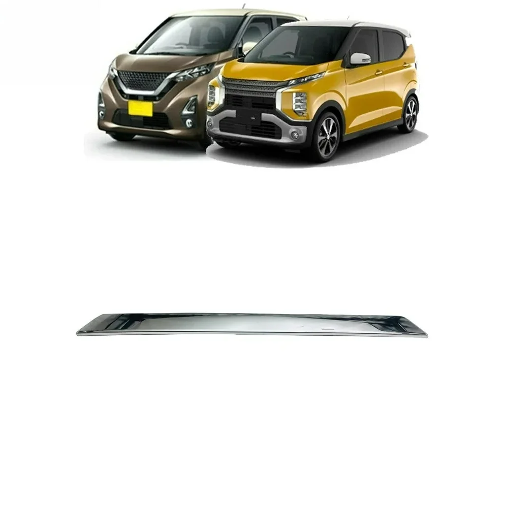 Фото Накладка на багажник для Nissan DAYZ и Mitsubishi ekX 2019-2020, хромированная, из АБС-пластика, верхняя отделка задней двери багажника. №1