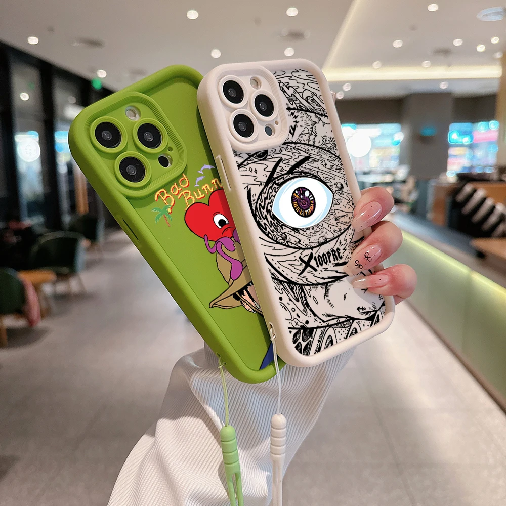 Чехол Yo Perreo Sola Bad Bunny чехол для телефона IPhone 15 14 13 12 11 Pro Max Mini XR XS X 7 8 SE Plus мягкий