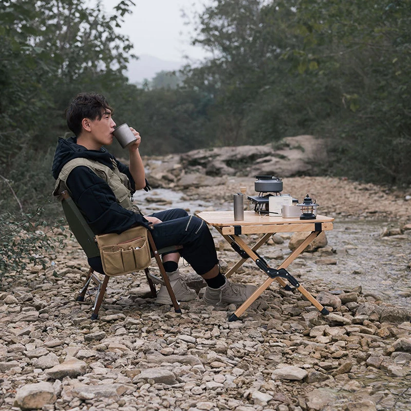 Outdoor Camping Side Pockets Kermit Chair Armrest Hanging Bag Side Multifunctional Storage Bag Camping Equipment Mochila