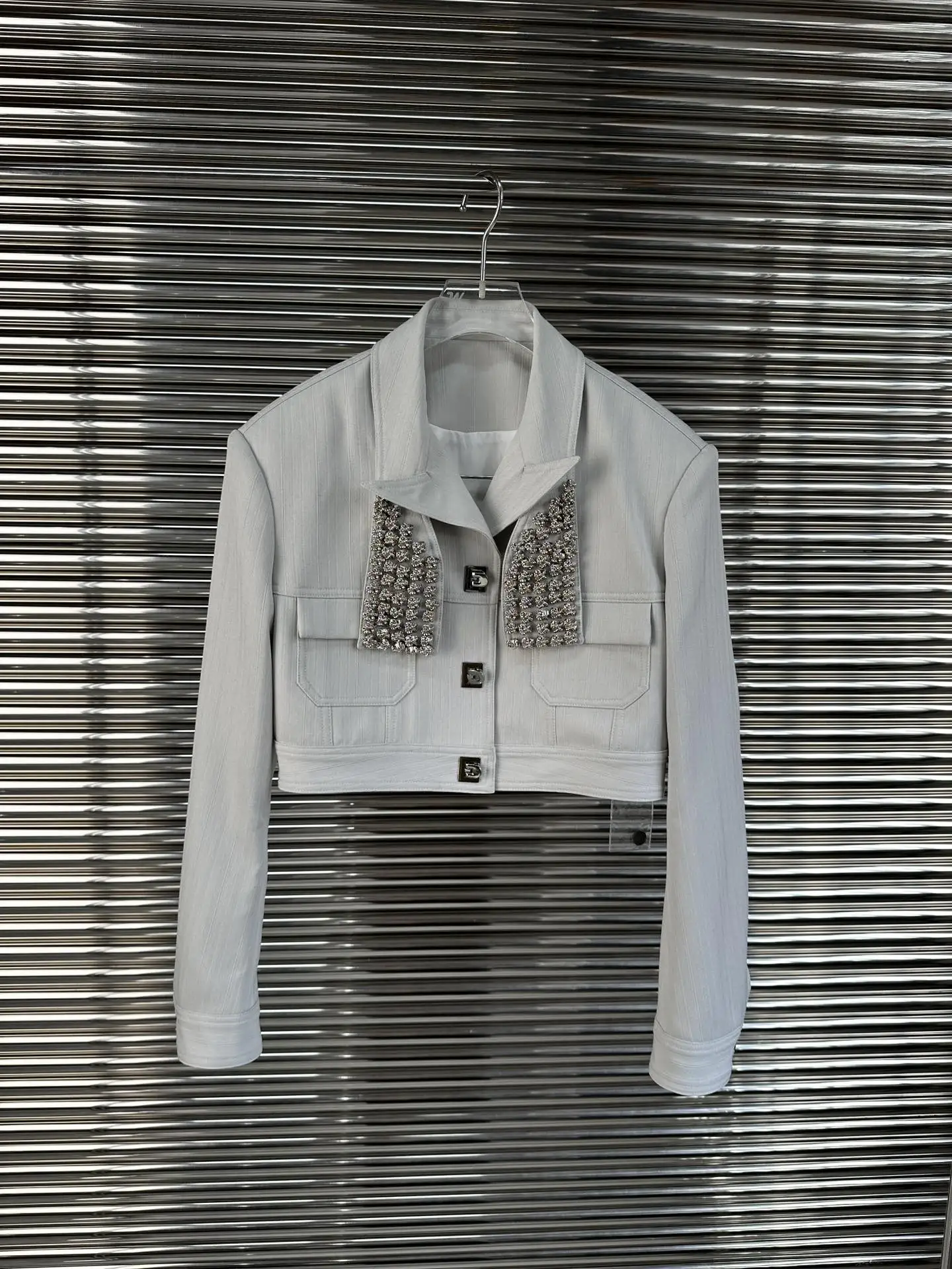 

2023 Spring/Summer Fashion New Women's Clothing Metal Decorative Jacket Coat 0814
