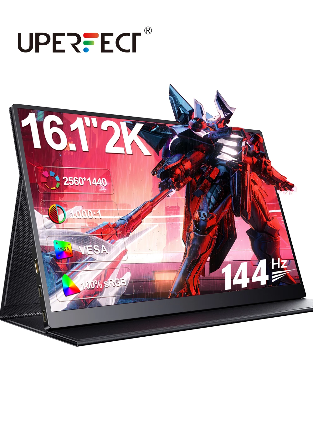 

UPERFECT 2K 144Hz Gaming Portable Monitor 16.1 Inch IPS Laptop Display With Type C Mini HDMI For PS4/5 Steam Deck Switch XBOX