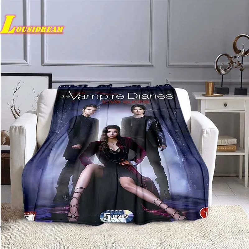 

The Vampire Diaries Blanket Teen Room Decoration Baby Warm Blanket Anime Blanket Home Outdoor Rest Blanket Birthday Gift