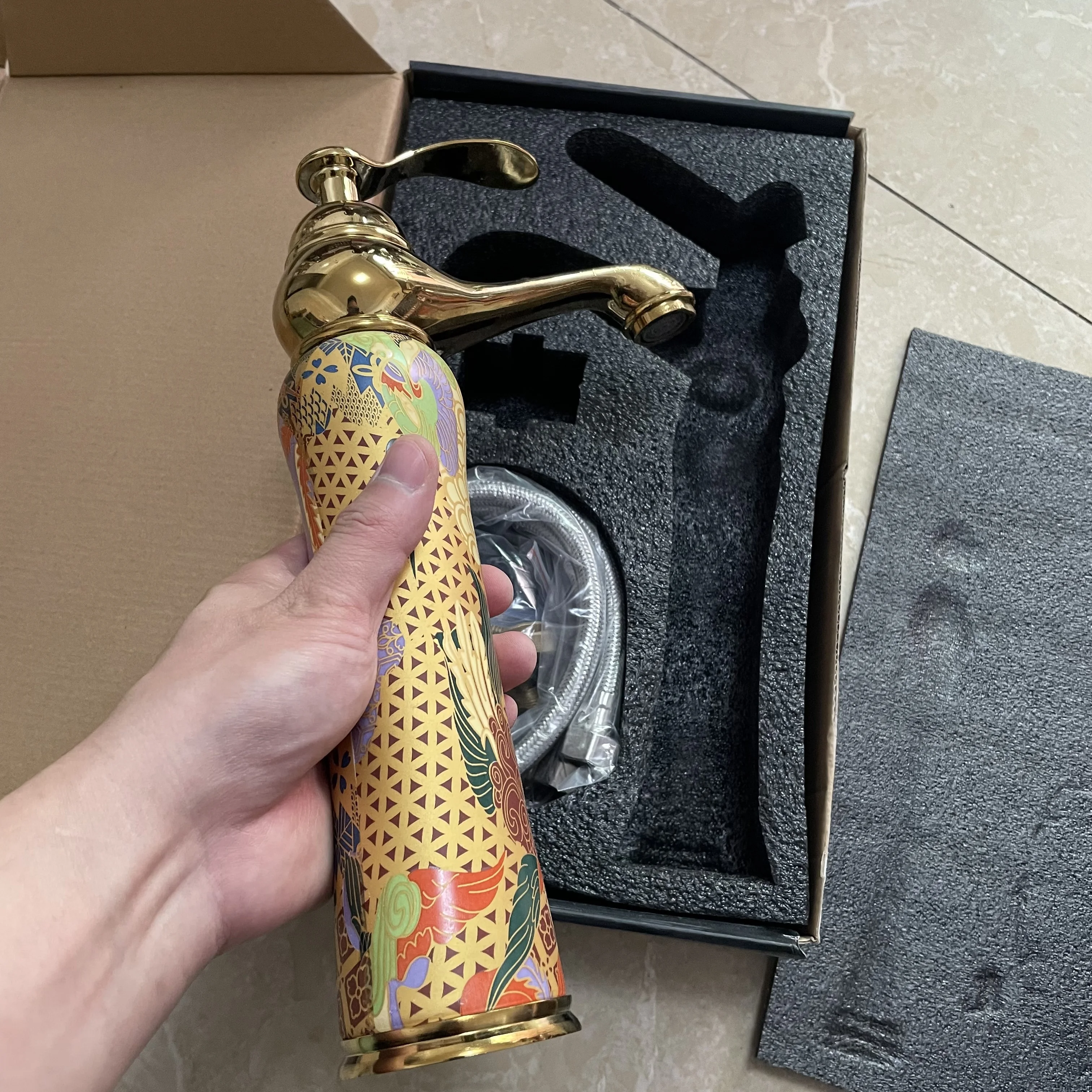 JS-B0212 художественная керамическая раковина для ванной комнаты Набор умывальника