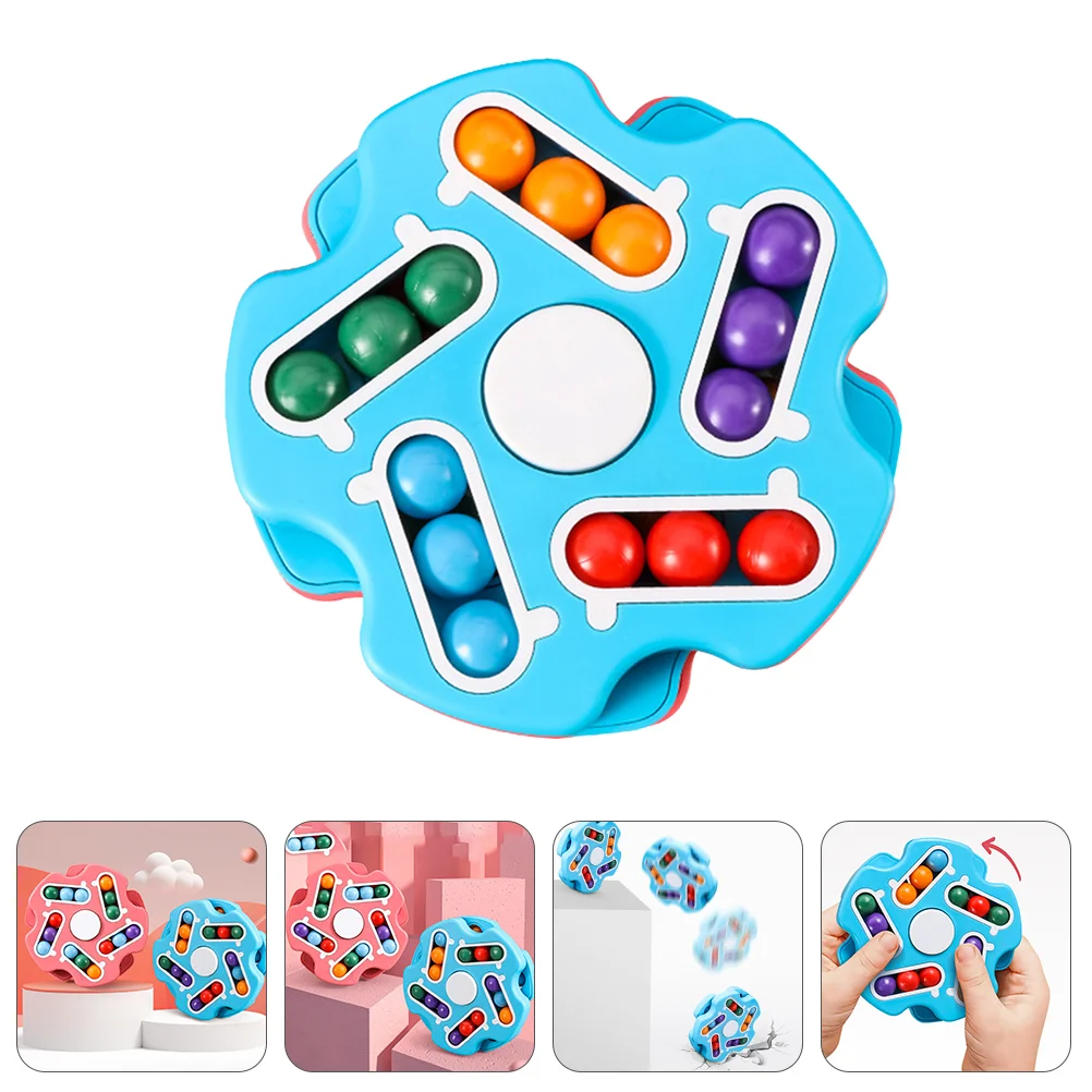 

Rotating Beans Fingertip Cube Toy Bead Kids Puzzle Gyro Disk Plastic Child Toys Toddler