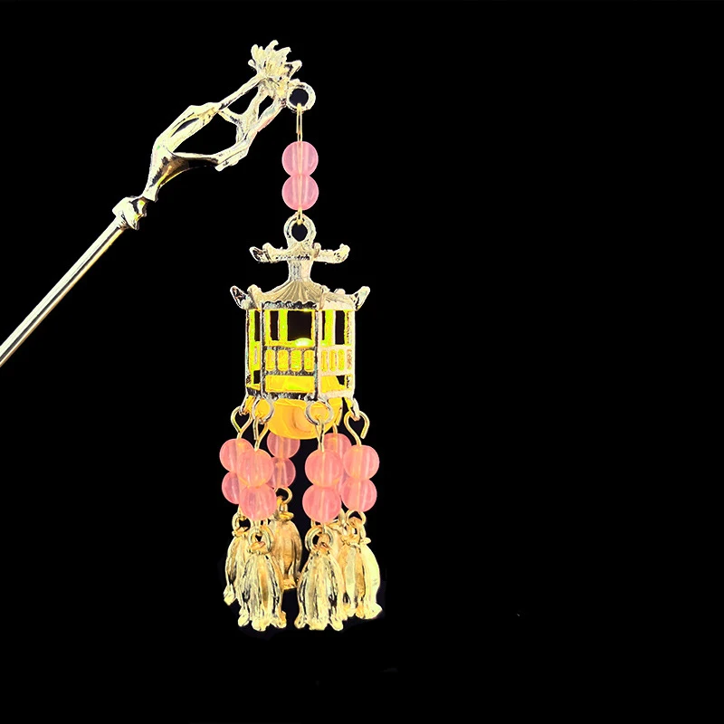 Китайский фонарь светодиодные палочки для волос светящиеся заколки девочек и