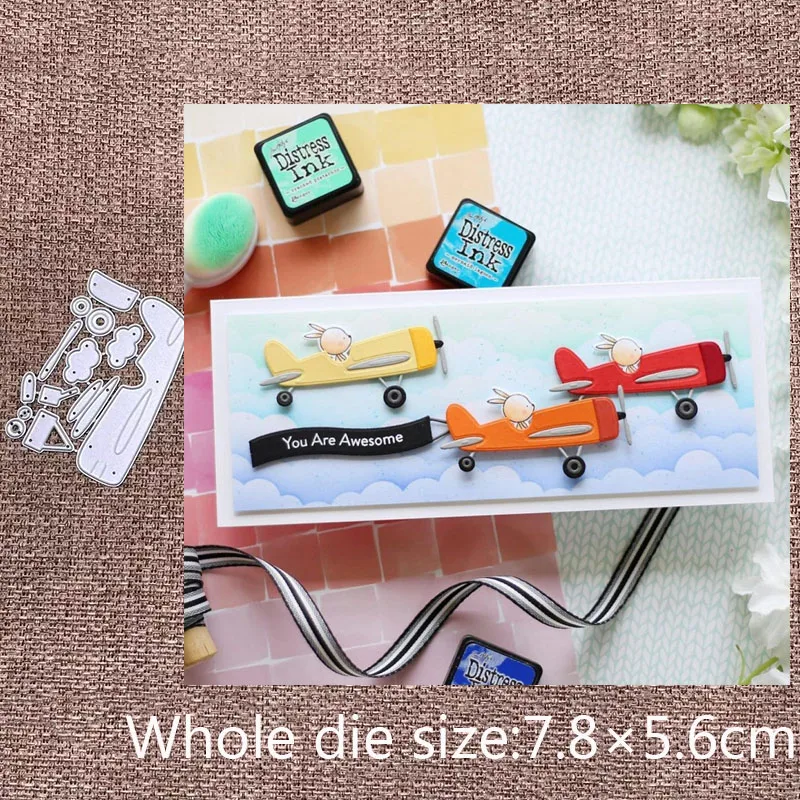 

New Design Craft Metal stencil mold Cutting Dies cartoon airplane decoration scrapbook die cuts Album Paper Card Craft Embossing