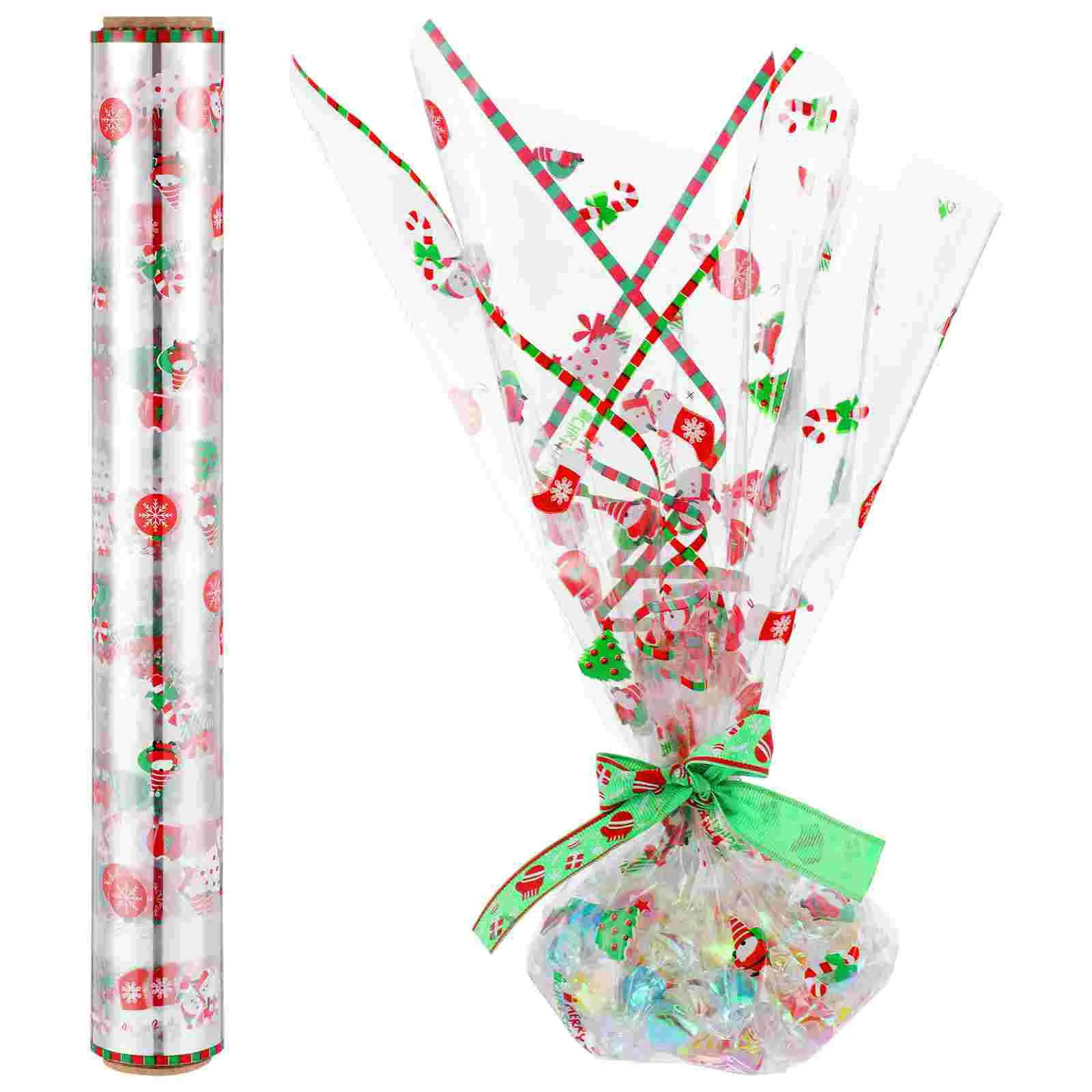 

Cellophane Wrap Paper Christmas Wrapping Clear Roll Transparent Holidaywrapperhampers Large Xmas Gift