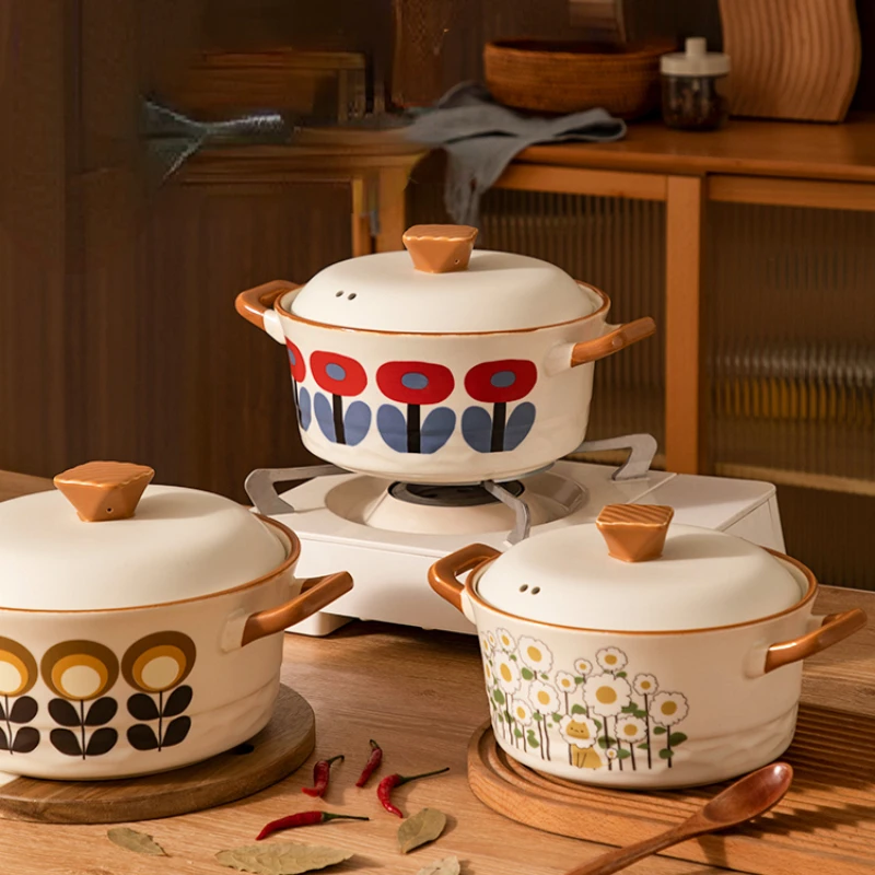 

Casserole Soup Pot High Temperature Resistant Household Cooking Pot Instant Pot Ceramic Soup Pot Gas Stove Kitchen Cookware