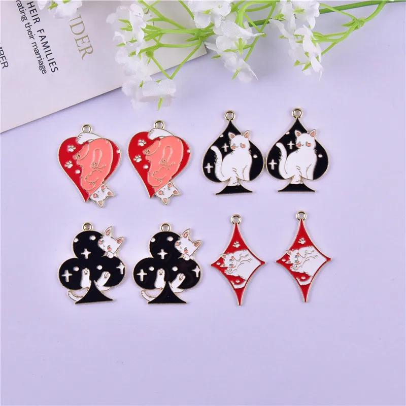 

Микс 10 шт./упак. Милая кошка для покера искусственная бижутерия сделай сам