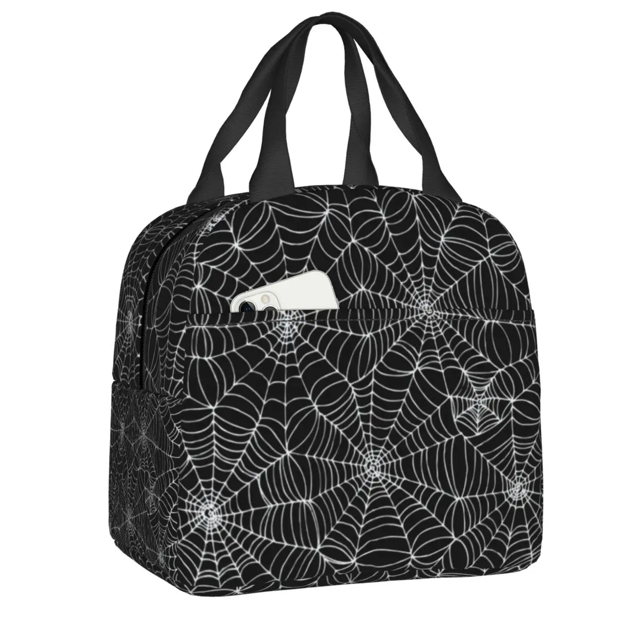 

Spider Web Pattern Insulated Lunch Bag for Women Leakproof Cooler Thermal Lunch Box Tote Office Work School Food Picnic Bags