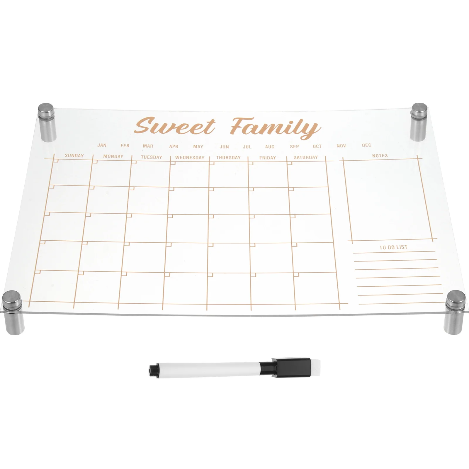 

Weekly Planner Board Dry Erase Desk Acrylic Magnetic Marker Boards Calendar Fridge White Stand Note