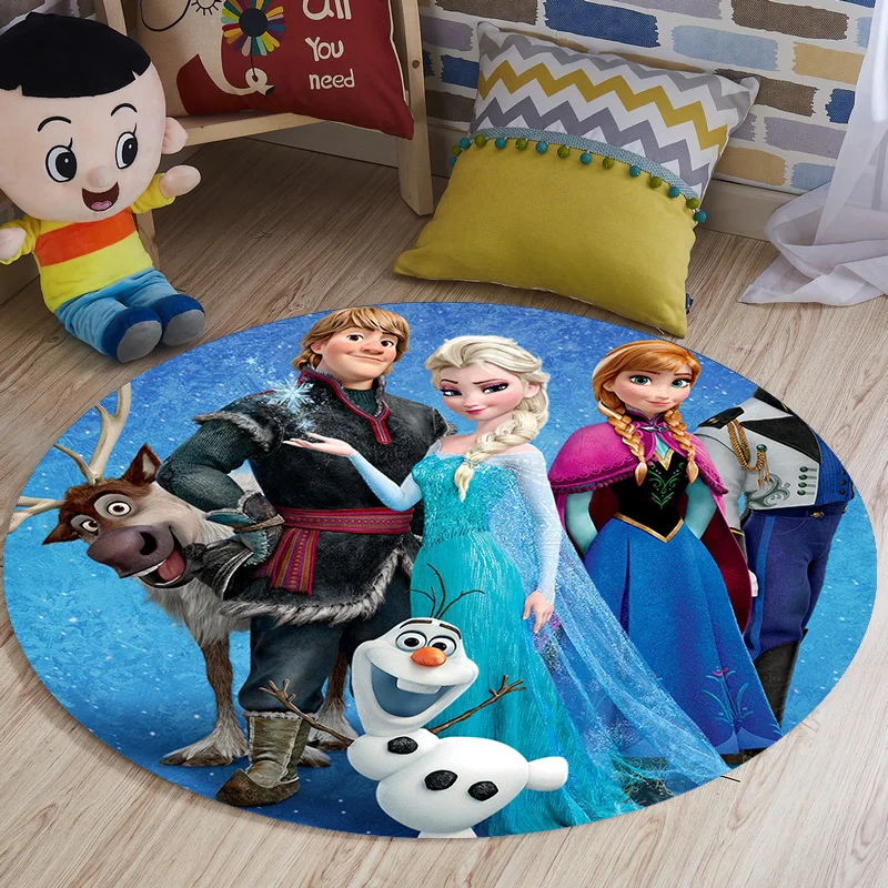 

Disney Frozen Carpet Floor Mat Aisha Elsa Princess Children's Bedroom Home Bedside Blanket Cartoon Cute Living Room