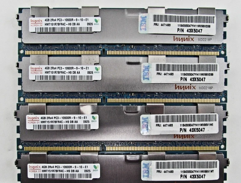 

RAM 43X5047 44T1483 44T1493 Server memory 4GB 2RX4 PC3-10600R 4G 1PCS