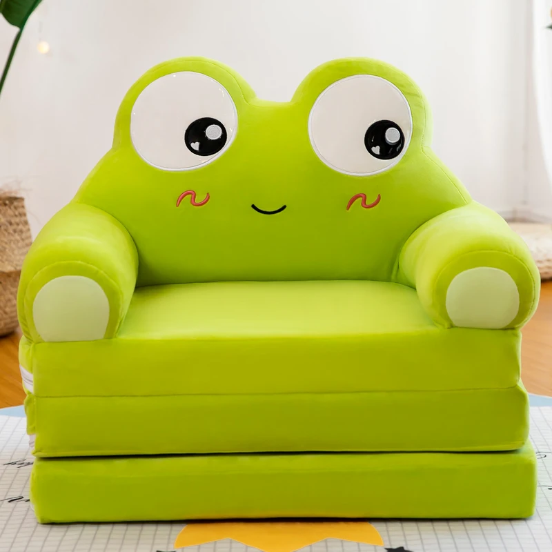 

Stuffed Three-layer Folding Kid Sofa Bed Fashion Cartoon Crown Seat Cute Baby Stool Kindergarten Cushion Lazy Sofa Child Chair