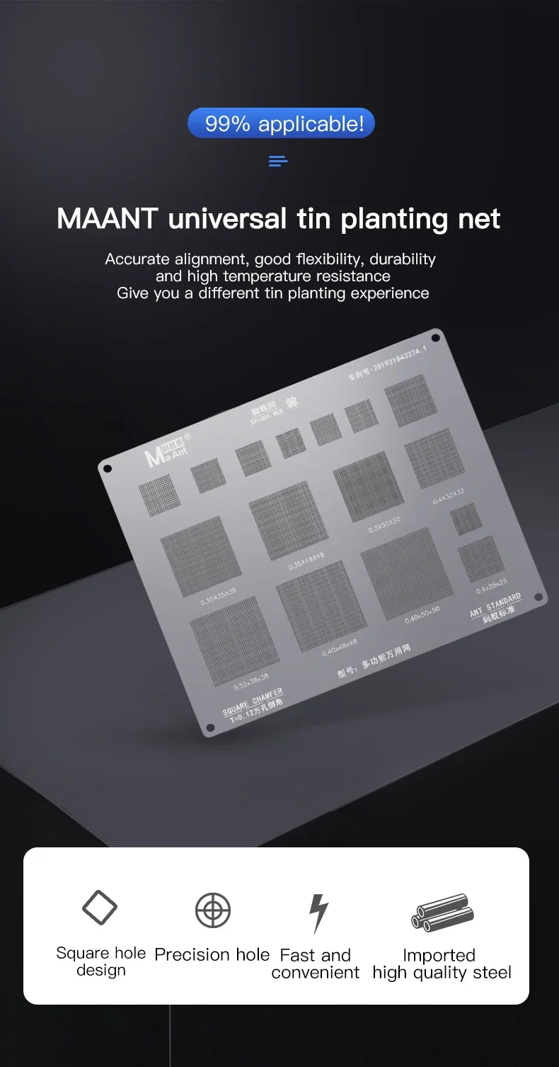 Универсальный многофункциональный трафарет для реболлинга MaAnt