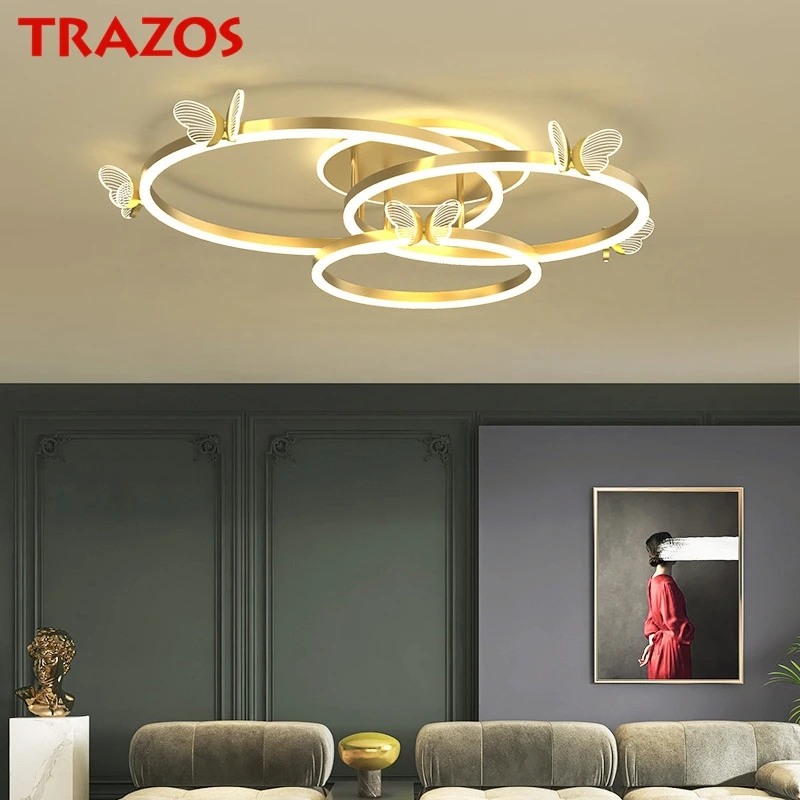 

2022 New Luxurious Atmosphere Modern Living Room Ceiling Lights Simple Super Bright Household LED Light Luxury Butterfly Lights