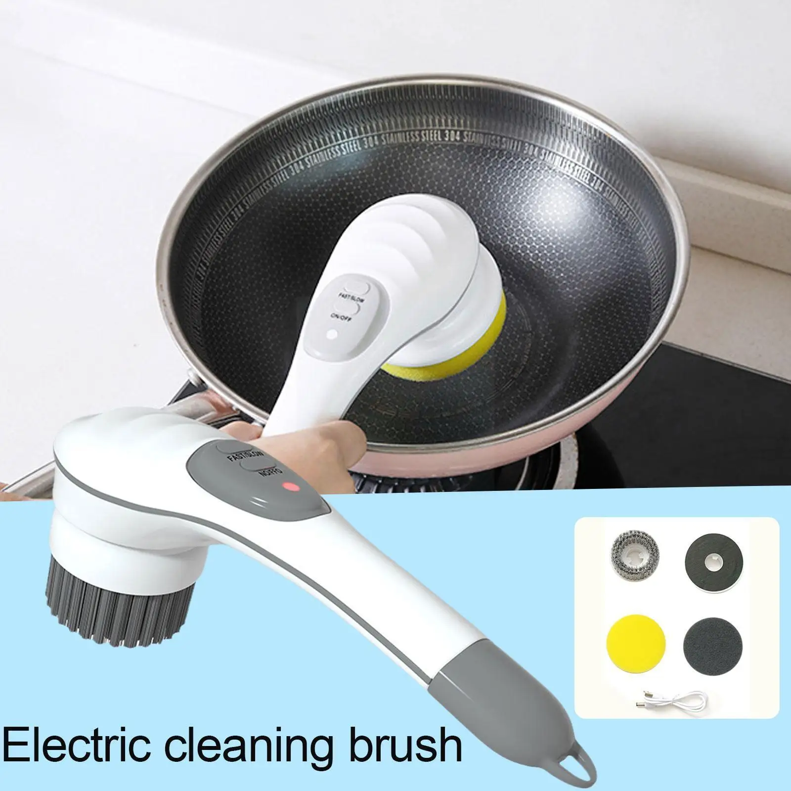 

New Hand-held Electric Washing Brush Kitchen Dishwasher Scrubber Househ Polishing K3U2 Tools Cleaning Bathtub Multi-purpose S4H8