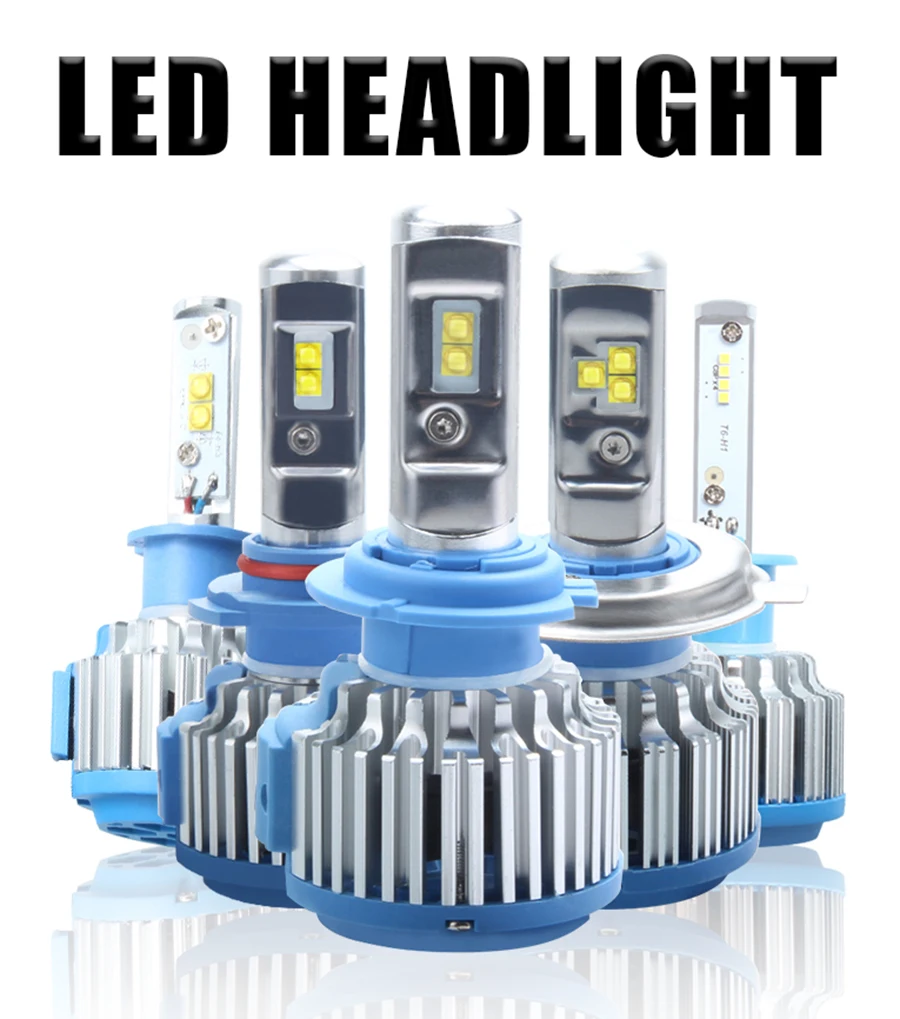 

Effort&BJ Auto Headlamp Bulb H8 H9 H1 H7 LED Bulb H3 HB3 H4 H11 9005 9006 72W 7200LM 6500K T-1 Car Headlight