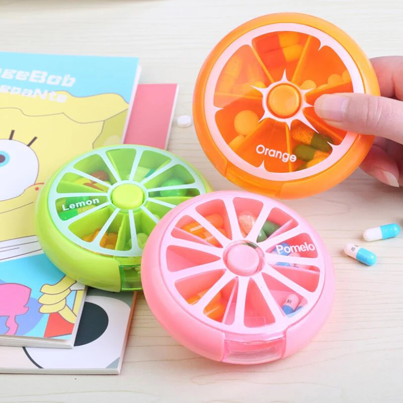 

Weekly Rotating Pill Box Tablet Organizer Holder Storage Travel Dispenser Case