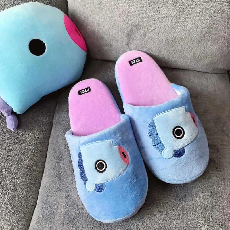 Новые BT21 koya RJ Shooky mang chimmy Dad Cooky, ценные домашние тапочки для пар, милые теплые тапочки с героями мультфильмов (art.: 3920d4736c8bb) - 3920d4736c8bb