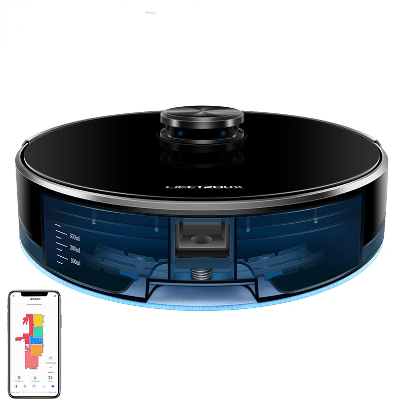 

Liectroux 2021 the latest laser navigation model XR500 Robot Vacuum Cleaner with Tuya application