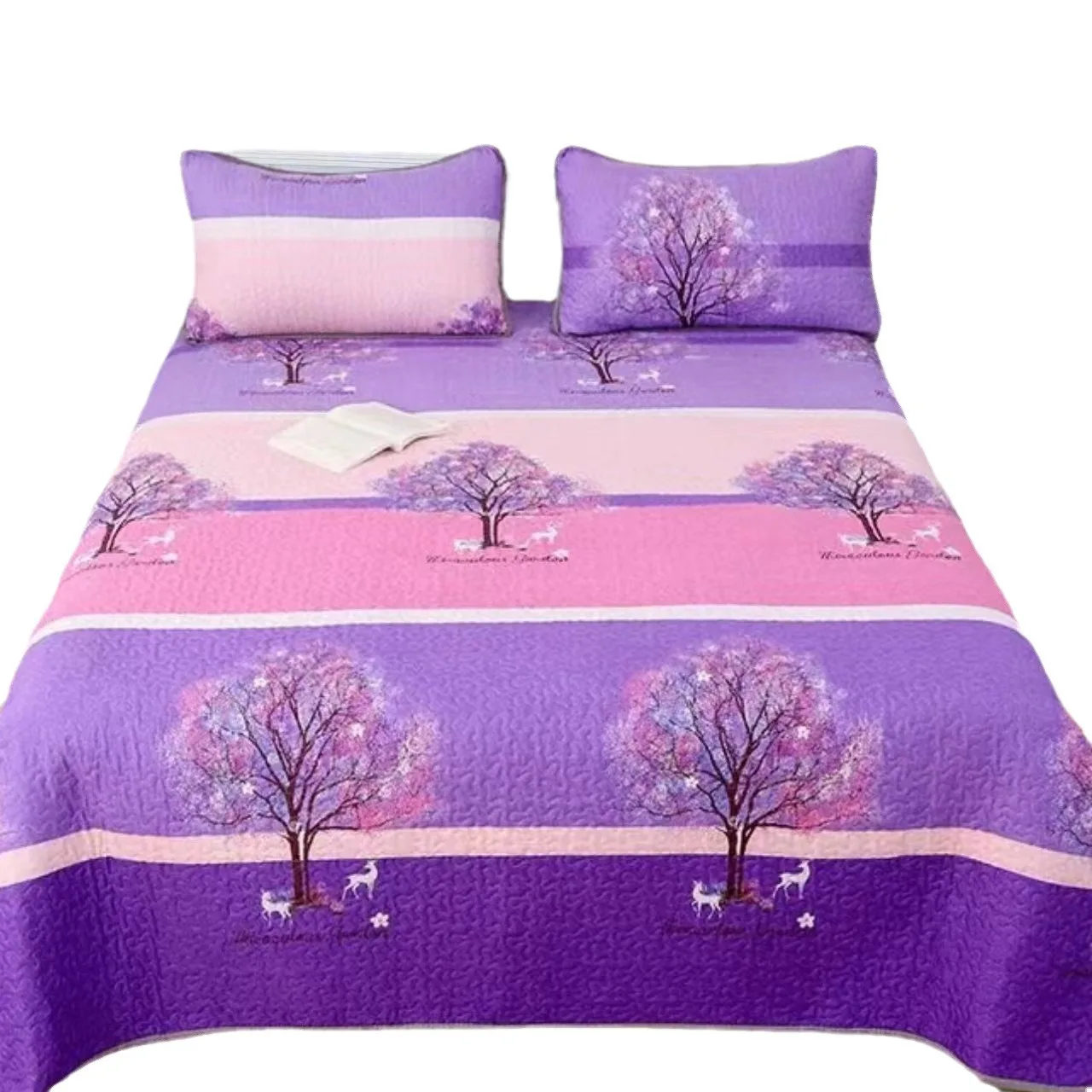 Peiqing Four Seasons Universal Print Bed Cover Thickened Machine Washable Double-sided Kang Sheet Tatami Non-Slip M...