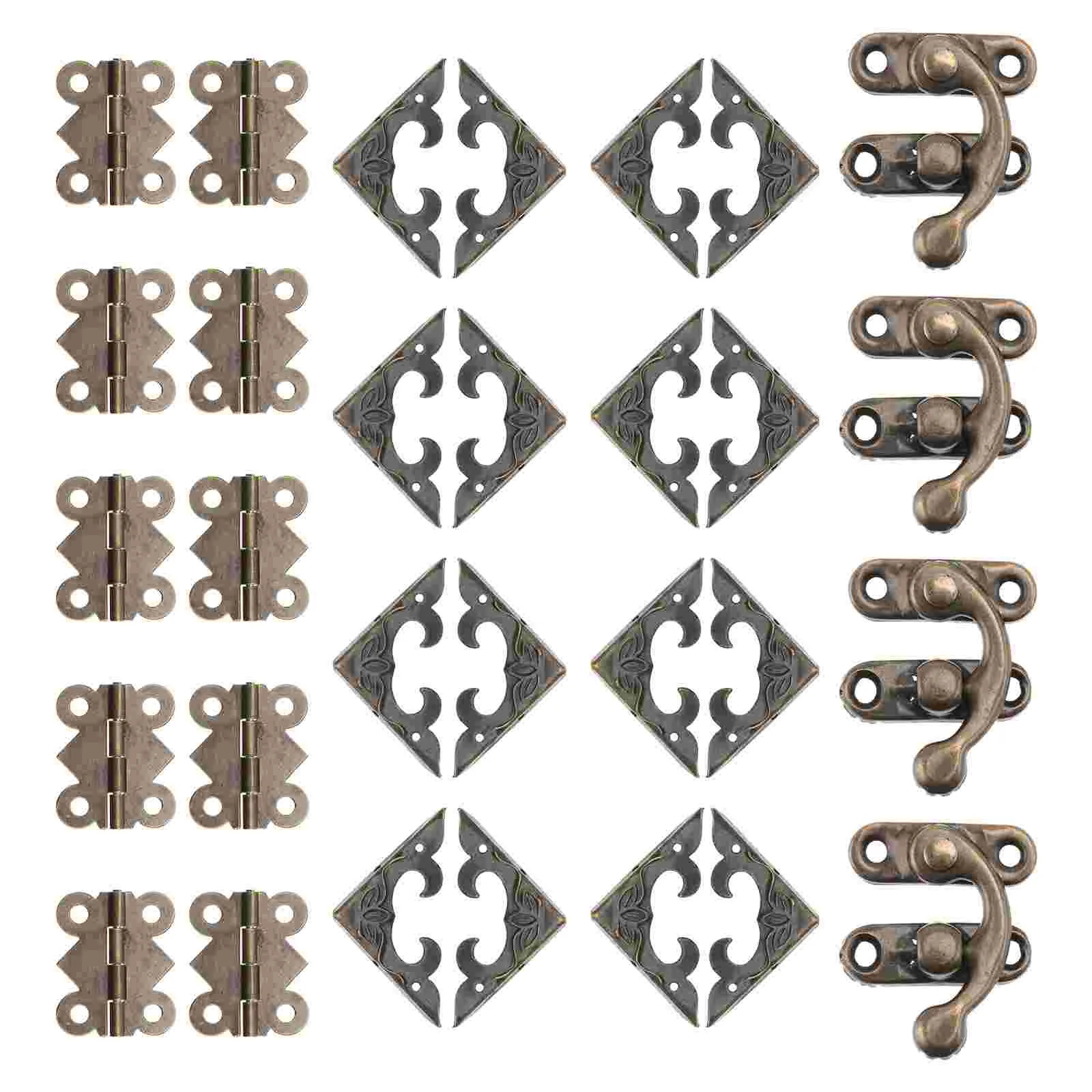 

1Set Retro Wood Box Furniture Guards Packing Box Buckle Protector