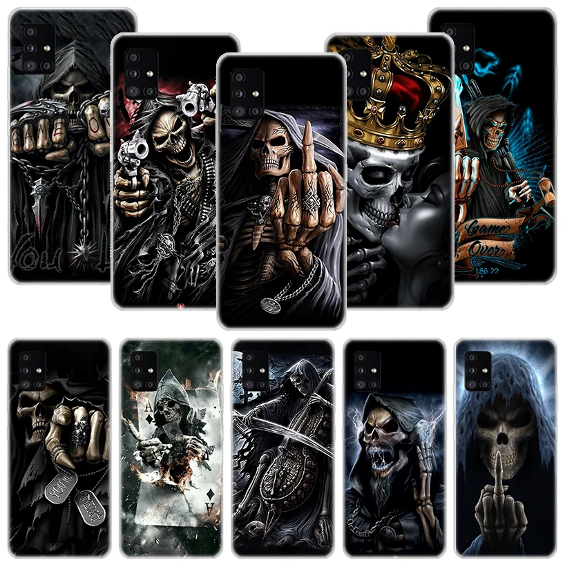 Чехол Grim Reaper Skull Skeleton для телефона Samsung Galaxy A51 A71 A41 A31 A21S A11 A01 A70 A50 A40 A30S A20E A20S A10S A6 A7 A8