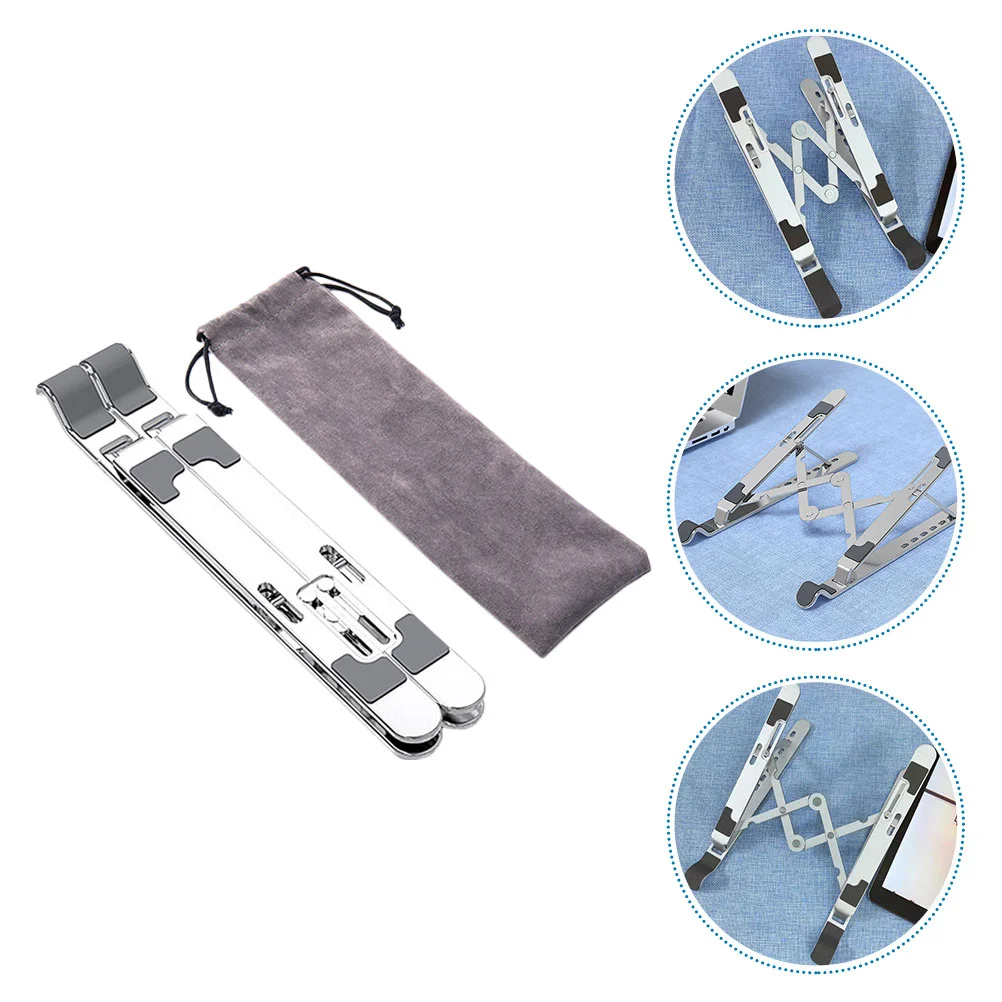 

Computer Laptop Stand Holder Foldable Desktop Rack Portable Alloy Metal Stationery School Accessories Home Supplies Office