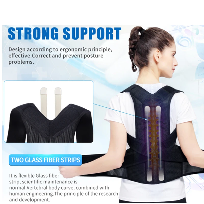 

Alloy Bar Back Support Back Posture Corrector Scoliosis Brace Spine Corset Shoulder Therapy Correction Belt Orthopedic