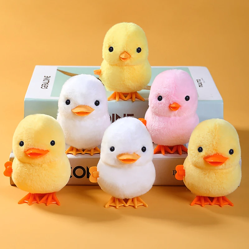 Милая плюшевая игрушка-цыпленок с животными заводная игрушка новинка прыгающая