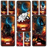 black case for samsung galaxy s21 ultra s22 s20 fe waterproof smartphone cover s10 s9 note 20 funda marvels iron man spiderman