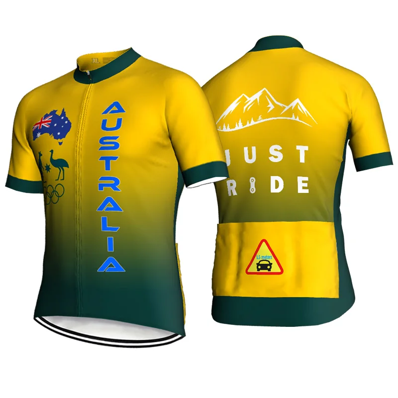 

Summer Cycling Jersey Bike Clothes Bicycle Motocross Downhill Breathable Road Quick Dry Sport Australia Shirt Short Sleeve Tops