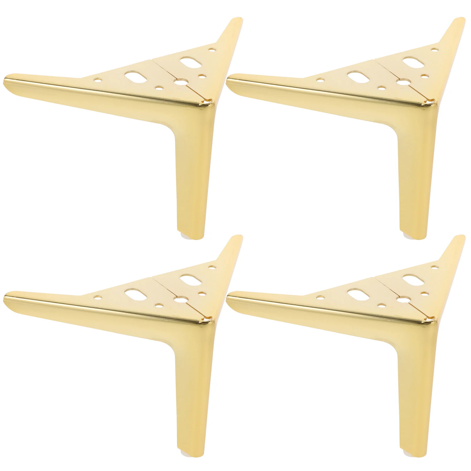 

4 Pcs Furniture Heightening Pads Gold Dresser Metal Legs Sofa Support Couch Cold Rolled Steel Chair Short Table Feet