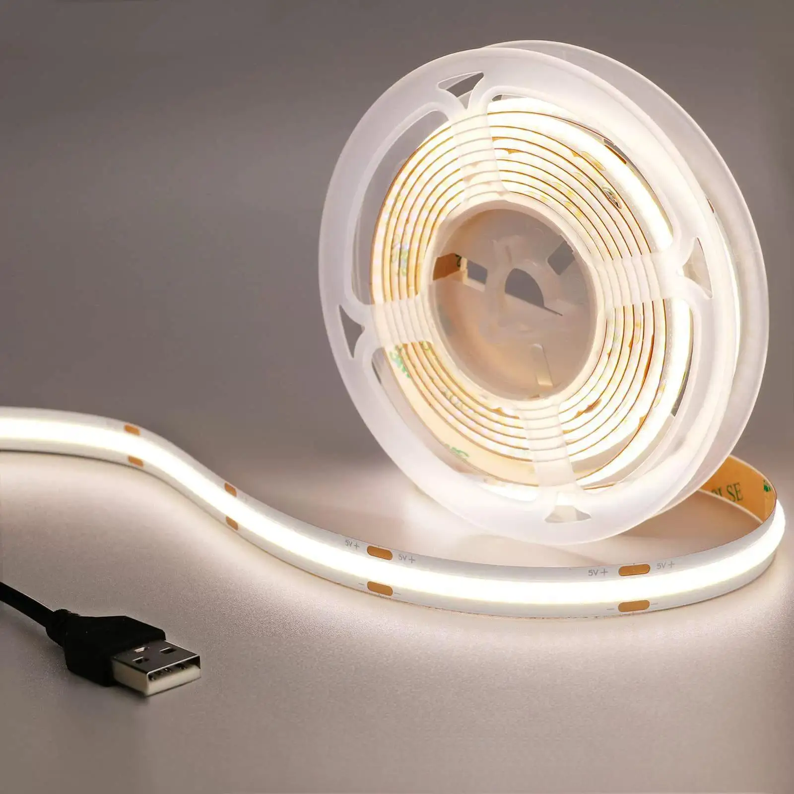 

VnnZzo светодиодная лента COB 5В 320LED теплый белый