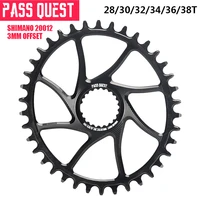 pass quest 3mm offset 38404244t bike narrow sprocket for deore xt m710081009100 shimano 12s boost crank oval mtb chainring